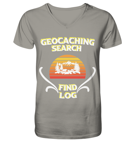 Geocaching, Suchen, Finden und Log, Geocache - V-Neck Shirt