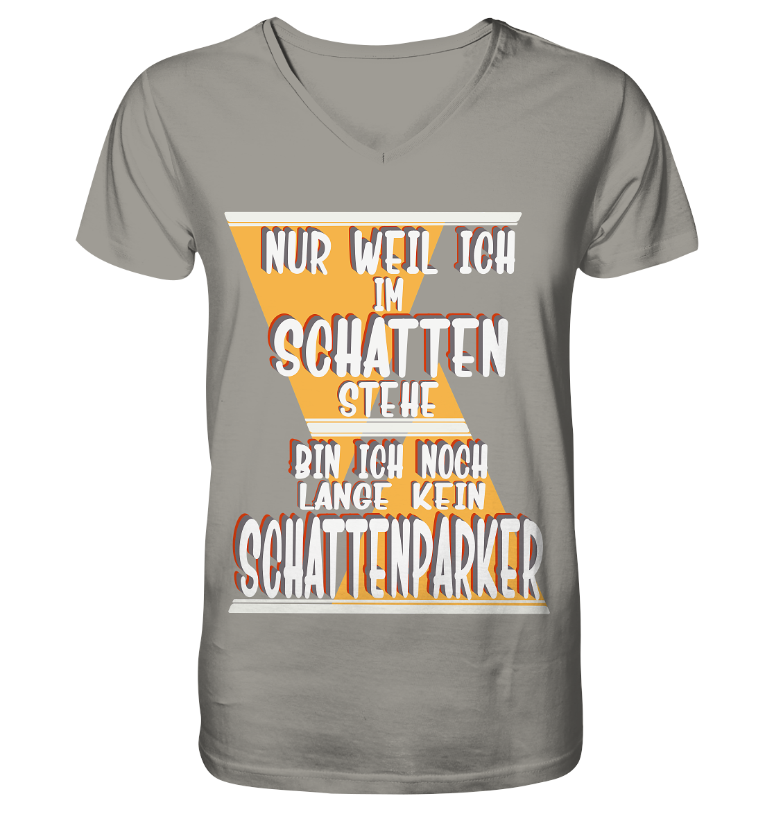 Schattenparker, mein Statement, Helles Design - V-Neck Shirt