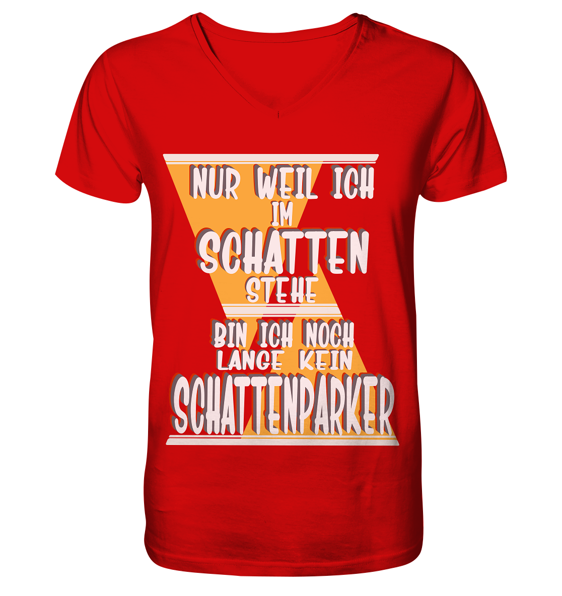 Schattenparker, mein Statement, Helles Design - V-Neck Shirt