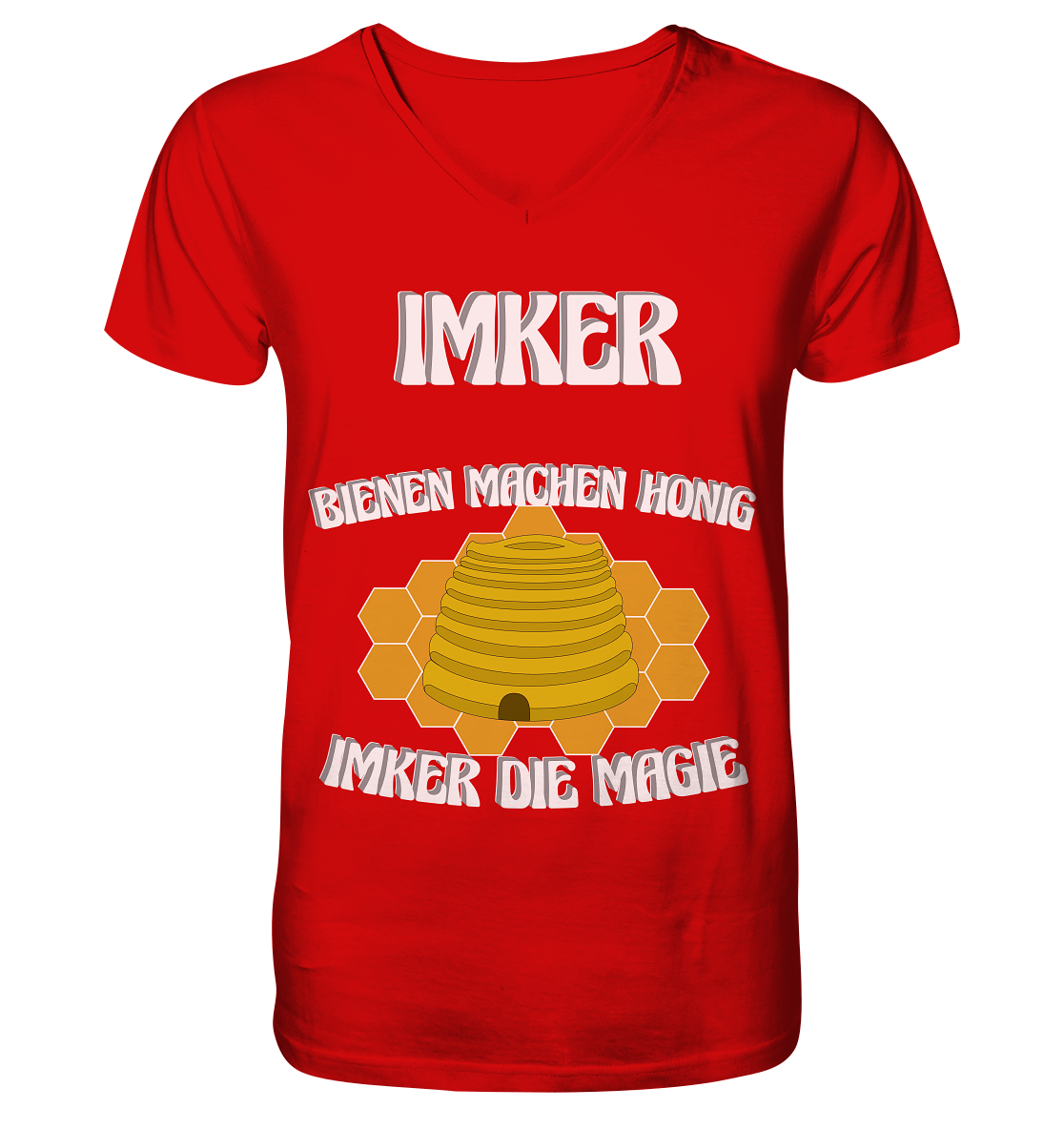 Imker, Bienen, Honig - Eine Magie, Imkerei, Wunder - V-Neck Shirt