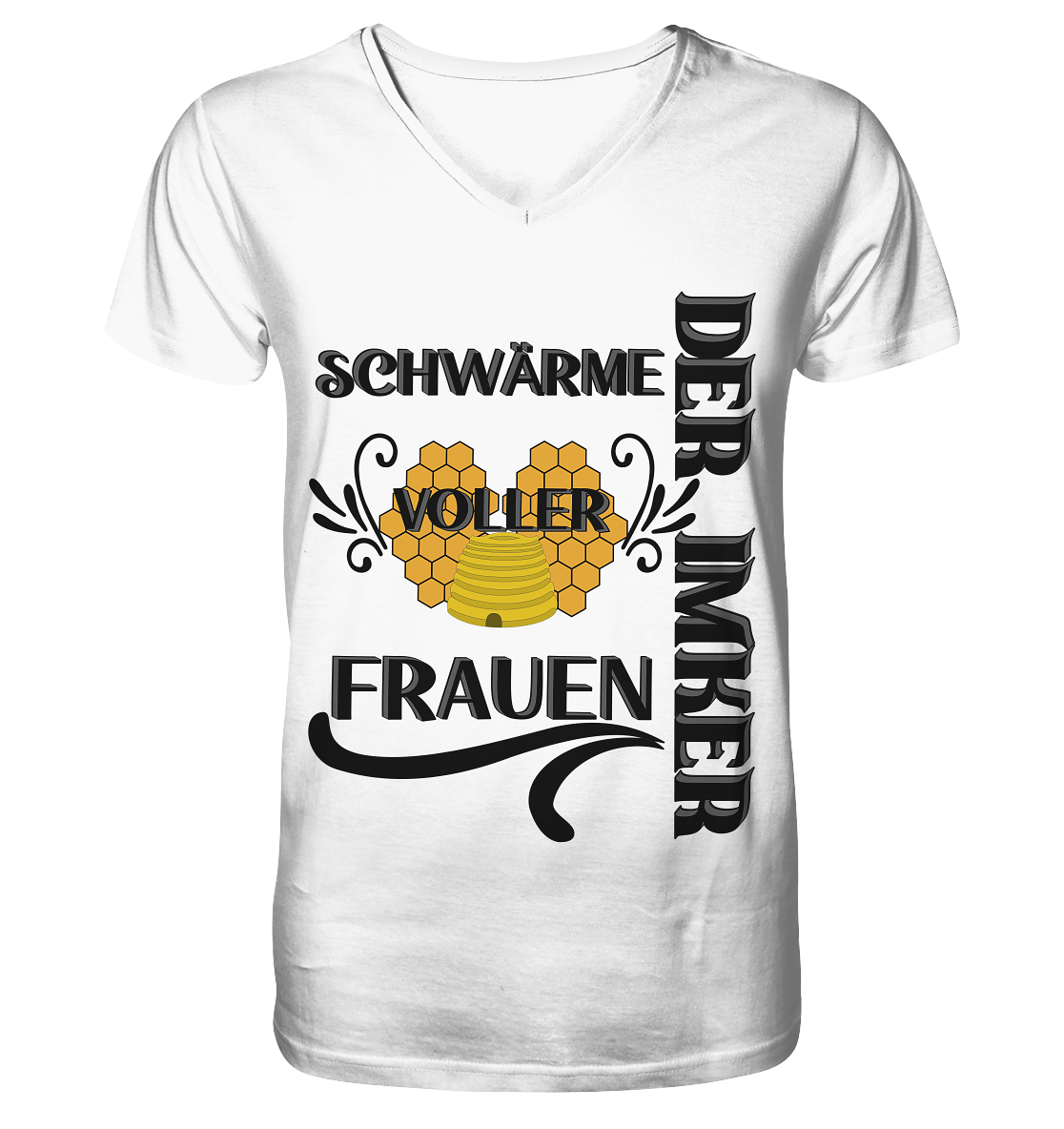 Der Imker, schwärme voller Frauen, Imkerei, Helden, schwarzes Design - V-Neck Shirt