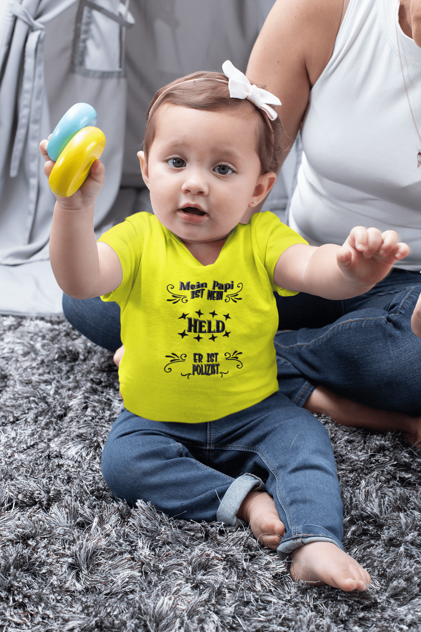 DAS PAPA PROJEKT-MEIN HELD-POLIZIST-Baby Organic Shirt